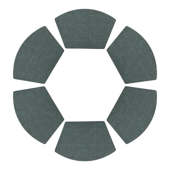 REGALWOVEN Set of 6 Faux Leather Placemats for Kitchen Dining Table Decor Washable Heat Resistant Table Placemats Wipeable Table Mat Green 19*12in