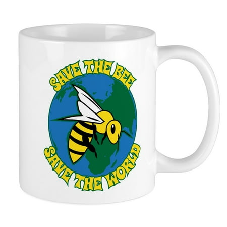 

CafePress - Save The Bee - Ceramic Coffee Tea Novelty Mug Cup 11 oz