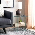 thumbnail image 1 of Safavieh Home Kayley Natural and Glass Accent Table, 1 of 5