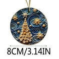 thumbnail image 5 of Christmas Decorations Clearance Christmas Gifts for Kids 8CM/3.14IN Christmas Mysterious Navy Blue And Gold Pendant Christmas Acrylic Christmas Ornaments for Tree, 5 of 5
