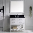thumbnail image 3 of Virtu USA Caroline Estate 37'' Single Bathroom Vanity Set with Black Galaxy Top and Mirror, 3 of 3