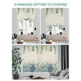 thumbnail image 4 of Blue Flowers Tie Up Curtains for Windows 63 Inch Length Balloon Curtains Kitchen Adjustable Balloon Window Shade Green Eucalyptus Floral Country Beige Tie Up Valance Bathroom Curtain Window 46"x63", 4 of 6