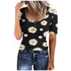 thumbnail image 1 of Fiudx Liquidación de Ofertas Flash Camiseta Holgada de Manga Corta con Botones y Cuello Redondo para Mujer, 1 of 2