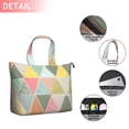 thumbnail image 2 of Multi Color Triangle Checkered Pattern Travel Tote Bags for Women Carry On,Large Weekender Bags for Women Travel,Multi Functional Duffle Bag for Work,Shopping,Sports, 2 of 5