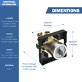 thumbnail image 4 of R10000-UNBXHF Shower Valve Compatible with Delta Shower Trim Kits Universal Tub and Shower Valve Body for Tub Faucet Trim Kits, Single Or Dual Function Shower, 4 of 4