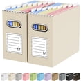 thumbnail image 1 of Caja Organizadora de Archivos de Cartón para Carpetas Colgantes, Caja de Archivos para Escritorio de Computadora, Archivador, Trabajo en Casa, Oficina, Aula (Beige), 1 of 4