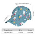thumbnail image 2 of Fuzoiu Rabbit And Balloon Print Adjustable Baseball Cap for Men and Women, Unisex Sports Hat, Sun Protection Hat for Running Workouts and Outdoor Activities All Seasons, 2 of 6