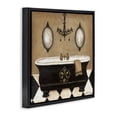 thumbnail image 2 of Stupell Industries Traditional Elegant Bathtub & Chandelier Black Floating Frame Canvas Art, 18 x 18, by Janet Tava, 2 of 8