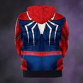 thumbnail image 4 of Adults Spider Graphic Hoodie, Loose Fit Long Sleeve Drawstring Hooded Pullover Sweatshirt with Pocket for Fall Winter Streetwear, Dark Blue, M, 4 of 4