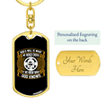 thumbnail image 3 of God's Will Stainless Steel or 18k Gold Premium Swivel Dog Tag Keychain, 3 of 16