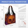 thumbnail image 4 of XMXT Canvas Tote Bag, Scary Skull Ghost Print Large Handbag for Women, Shopping Working Travel, 4 of 7