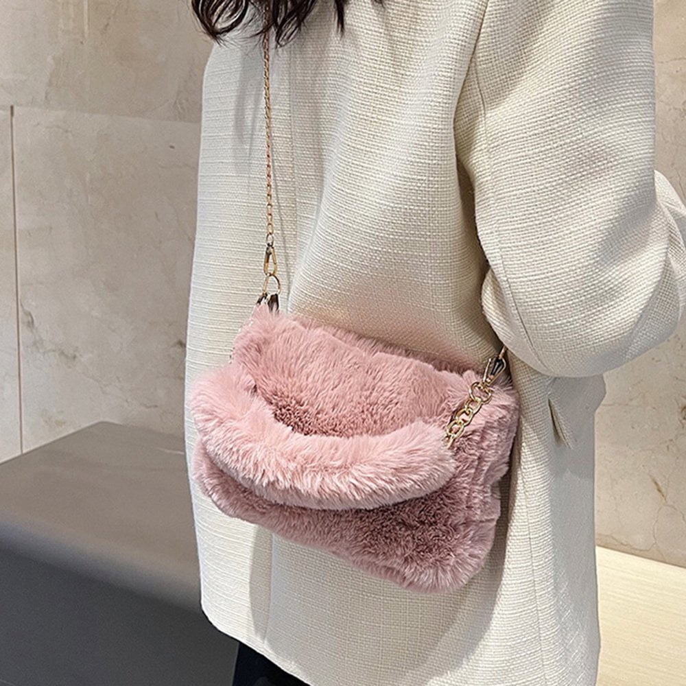 Faux fur sling bag sale