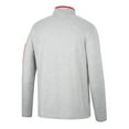 thumbnail image 3 of Men's Colosseum Heathered Gray/Scarlet Nebraska Huskers Country Club Windshirt Quarter-Zip Jacket, 3 of 3