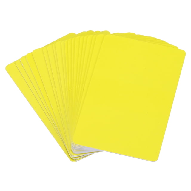 20 Pack Blank Cards, Inkjet Plastic ID Card Printable Business Cards, Waterproof Double Sided Printing Glossy Yellow