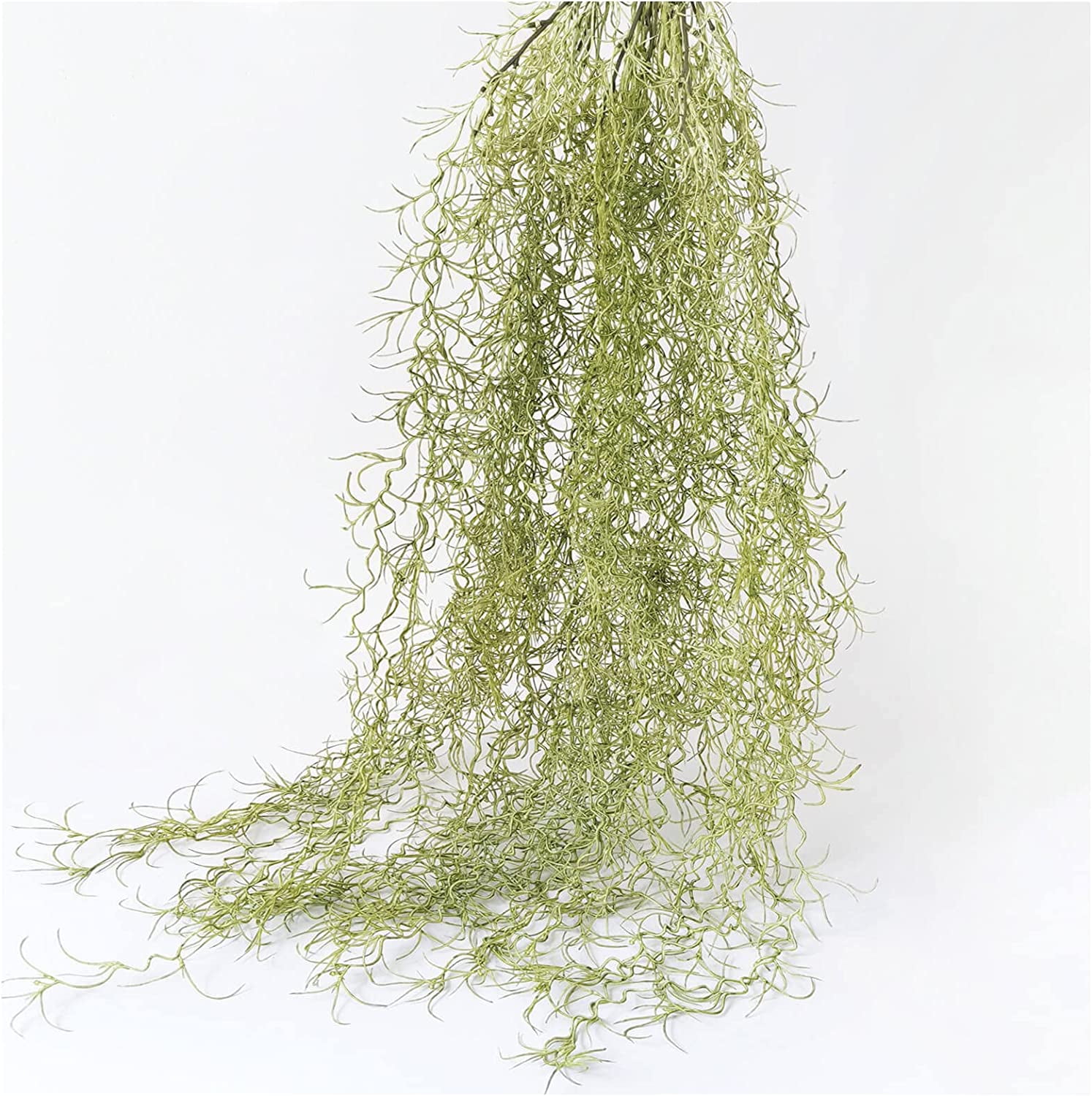 2 Pcs Artificial Hanging Plants Fake Spanish Moss, Faux Spanish Moss