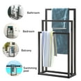 thumbnail image 4 of Aukfa Metal 3 Tiers Freestanding Towel Rack for Bathroom Outdoor - Black, 4 of 8