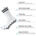 thumbnail image 2 of yeacher Chaussettes de Soccer Rayées Rouges FS - Respirantes, Antidérapantes, en Mélange de Polyester Qui Évacue l'Humidité, 1 Paire (Taille 38-44), 2 of 6