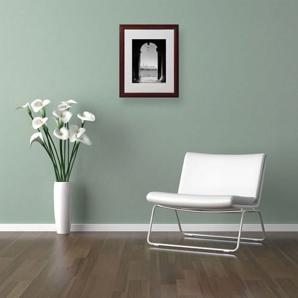 Matted art under acrylic in a wood framed