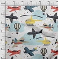 thumbnail image 3 of oneOone Cotton Poplin Twill White Fabric Airplane Nursery Kids Craft Projects Decor Fabric Printed By The Yard 56 Inch Wide, 3 of 6