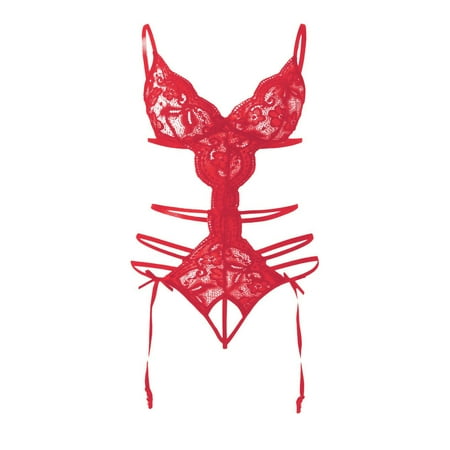 Lingerie for Women Deep V Lace Bodysuit Teddy Underwear garter belt christmas lingerie for women clothes for girls