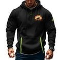 thumbnail image 2 of Men's Flannel Hoodie Shirts Casual Fleece Hoodie Medium Rain Hoodies Pull Over Hoodies Casual Puffer Hoodie Waterproof Young Adult Fashion, 2 of 4