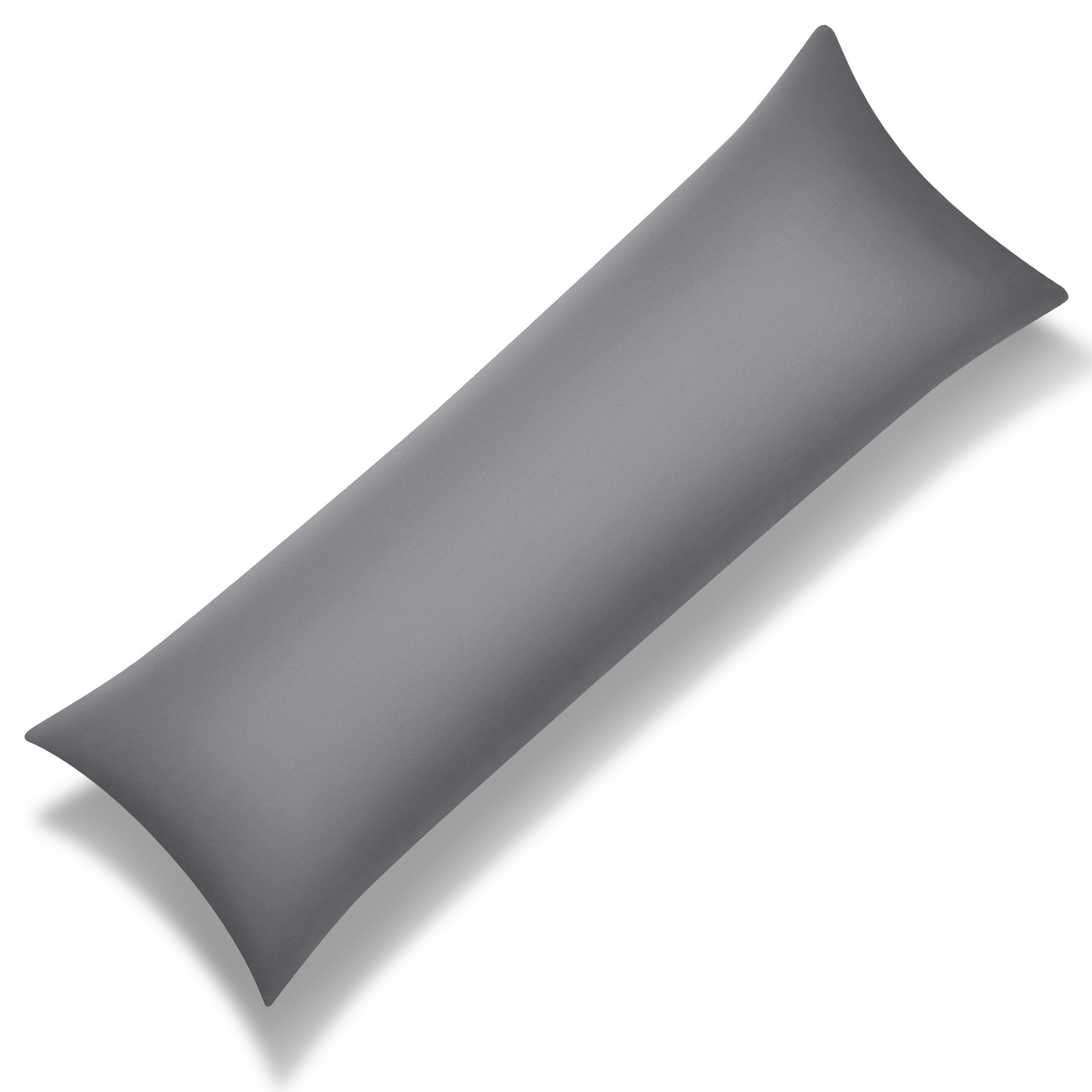 Double Brushed Microfiber Body Pillowcases Set of 1, Envelope Closure, 21" x 54",Light Grey