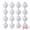 White 2.4", variant on Unique Bargains Velvet Christmas 12 Pack Flocked Sphere Orbs Luxury Ornaments White 2.4"