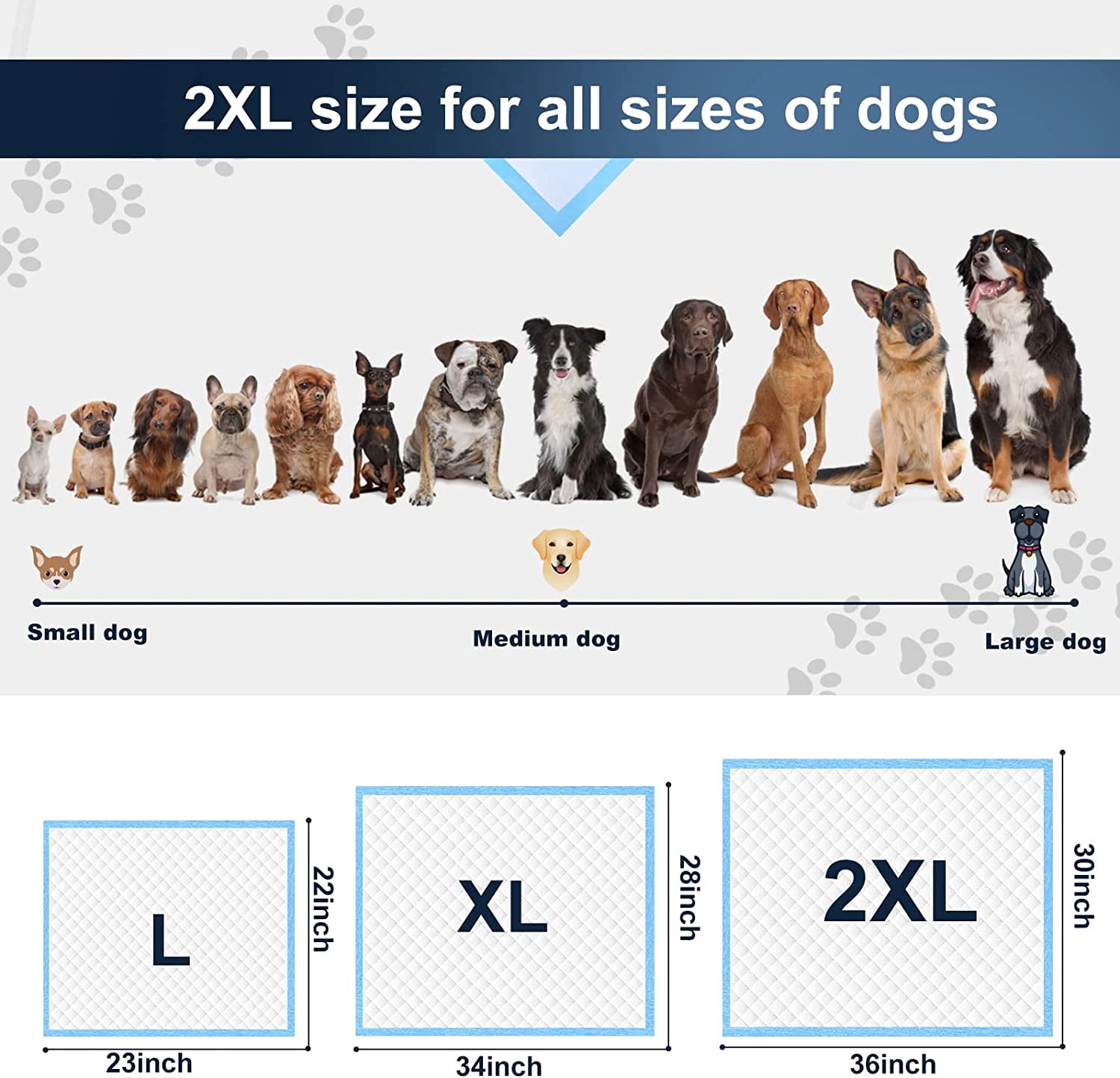 Thicken 6 Layers Heavy Absorbent Pet Training Dog Pee Pads, Extra Large Polymer Leak-Proof Quick Dry Puppy Pee Pads, Disposable Pee Pads for Dogs Cats Rabbit Puppy Pads