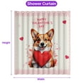thumbnail image 5 of Happy Valentine's Day Corgi Brings Love Heart Shower Curtain Welsh Corgi Dog Lover Gifts Idea Waterproof Bathroom Bathtub Curtain - 02028, 5 of 5