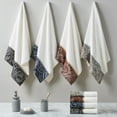 thumbnail image 4 of Madison Park Navy Bath Towel Set, 100% Cotton Bath Towels, 6-Piece Soft Jacquard Bath Towels, Hand Towels, Fingertip Towels, Navy/White, 4 of 5