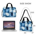 thumbnail image 3 of FORMRS 16" Laptop Bag Carrying Sleeve Case with Handle Travel Shoulder Briefcase, Blue Pattern, 3 of 8