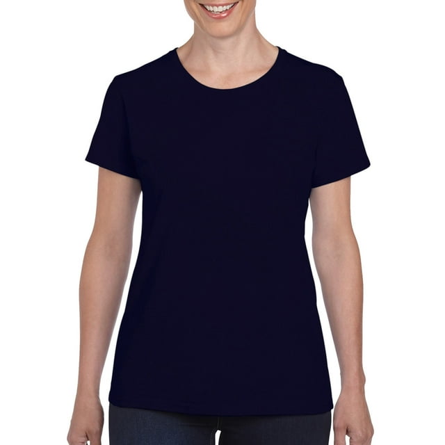 Gildan Ladies Heavy Cotton T-Shirt, M, Navy