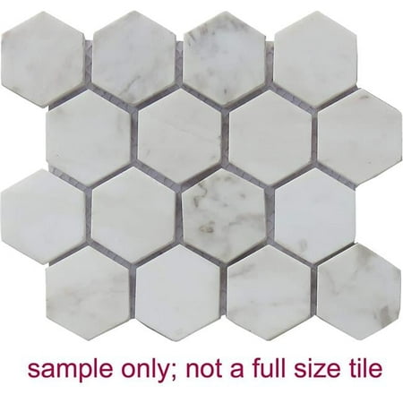 1.25 x 1.25 in. Travertine Stone Hexagon Mosaic