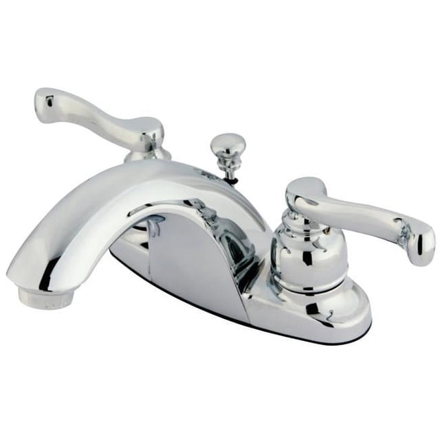 Kingston Brass KB7641FL Robinet de Toilette 4 Po avec Poignée Pop-Up & Métal Chromé
