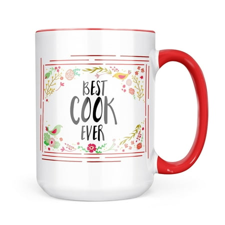 

Neonblond Happy Floral Border Cook Mug gift for Coffee Tea lovers