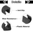 thumbnail image 4 of 25Pack Rectangle Shaped Chair Leg Tip 14mm Plastic Furniture Feet Black, 4 of 6