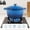 Blue, variant on Cast iron Dutch POTS can be used for cooking, baking and refrigeration