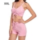thumbnail image 2 of Eigraketly Traje de baño de mujer con cordón atado inalámbrico acolchado conjunto de deportes de baño vacaciones de verano poliéster Nylon traje de Traje de baño Rosa XXL Eigraketly OD021111-05, 2 of 6