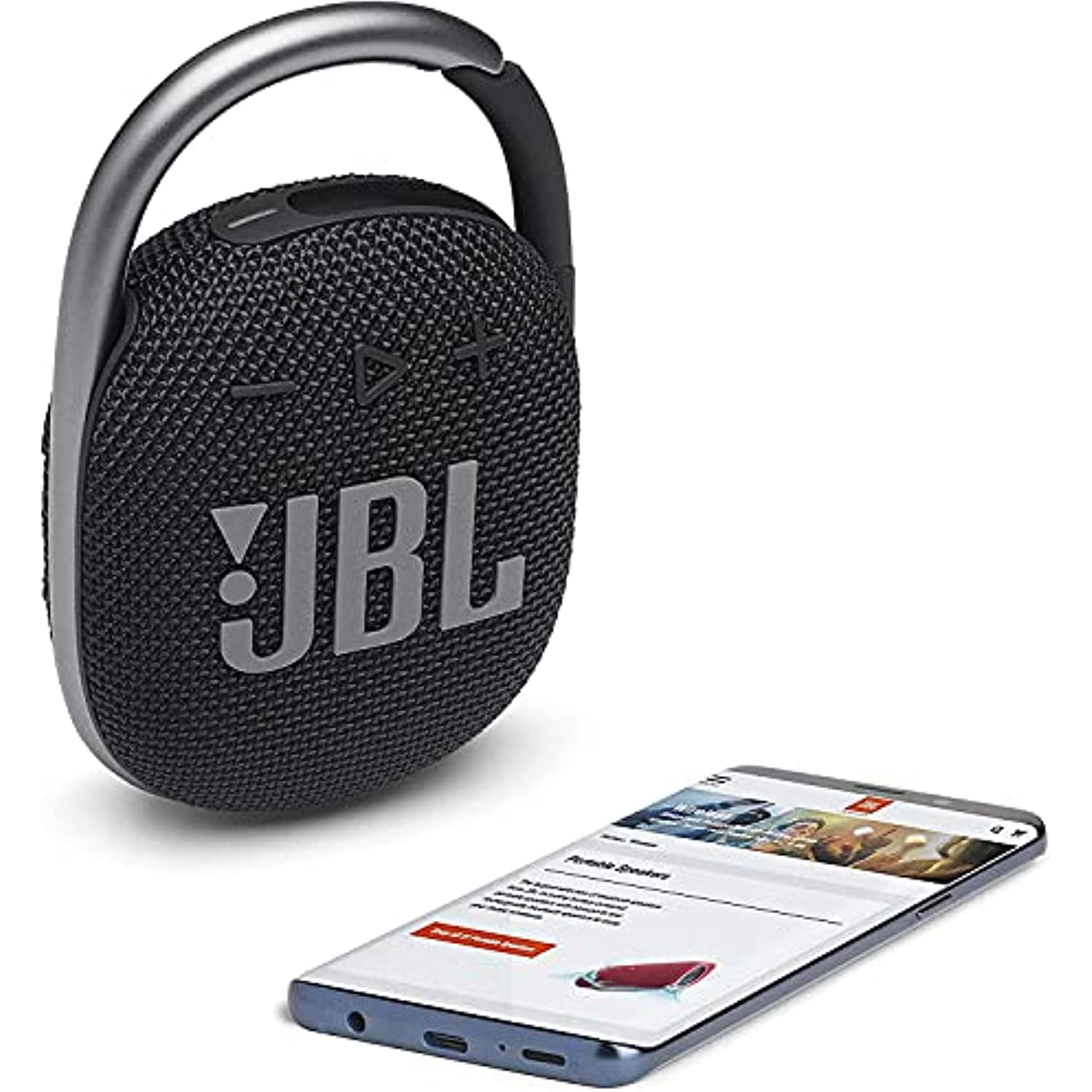 JBL Clip 4 Waterproof Portable Bluetooth Speaker Bundle with Megen