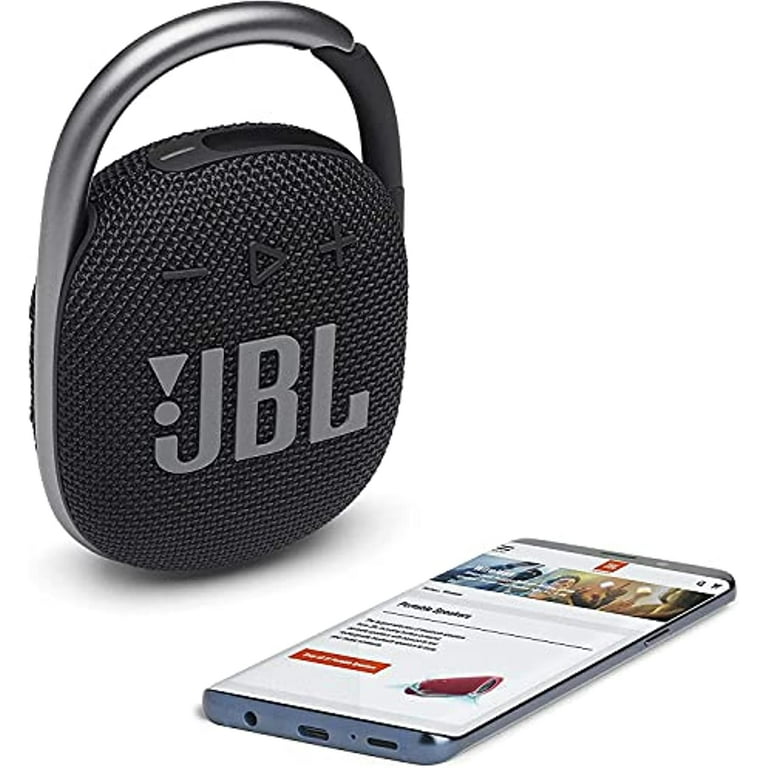  JBL Clip 4 Waterproof Portable Bluetooth Speaker Bundle with  Megen Protective Hardshell Case (Black) : Electronics
