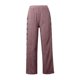 thumbnail image 4 of Pantalones casuales con estampado de rayas y botones en el lateral para mujer, pantalones holgados con cintura elástica, pantalones cómodos de pierna recta con bolsillo vino/3xl, 4 of 5