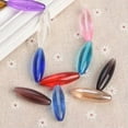 thumbnail image 3 of U8MO 5pcs 40mm Long Oval Shape Glossy Crystal Glass Loose Beads for Jewelry Making-Lake Blue, 3 of 6