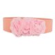 thumbnail image 5 of Cinturón elástico con lazo grande y flores para mujer, ancho, ideal para suéteres y accesorios. Rosa, 5 of 9