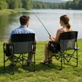 thumbnail image 6 of Luku Folding Camping Chair for Adults, Heavy Duty Director Chair with Side Table, Pocket & Cup Holder, 6 of 9