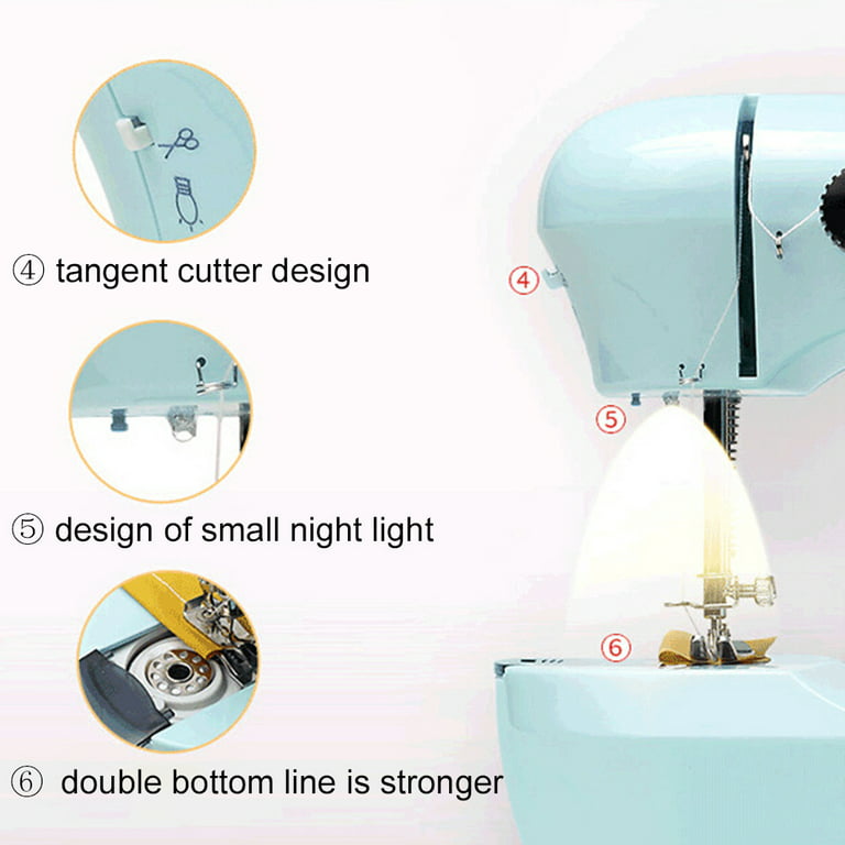 Biplut 1 Set Sewing Machine Fast Stitch Labor-saving Plastic Fabric Clothes  Sewing Tools Quick Stitching Supplies for Home (Blue) 