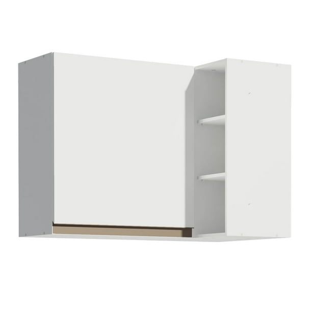 Alacena Gabinete Superior de Esquina Cocina Madesa Reims BB 66 cm x 90 cm x 52 cm Blanco