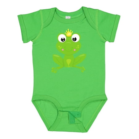 

Inktastic Cute Frog Green Frog Crown Frog Prince Gift Baby Boy or Baby Girl Bodysuit