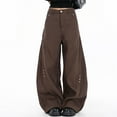 thumbnail image 2 of Women's Casual Wide Leg Pants Comfortable Everyday Basic Pure Color Trousers Versatile for All Seasons with Loose Fit plus Size Yoga Pants with Pockets for Women Women Pants Jumpsuits Casual, 2 of 5