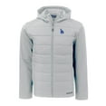 thumbnail image 2 of Men's Cutter & Buck Gray Los Angeles Dodgers Evoke Hybrid Eco Softshell Recycled Full-Zip Hoodie, 2 of 3