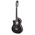 thumbnail image 3 of Ortega Guitars 6 String Family Series Pro Left-Handed Solid Top Thinline Acoustic-Electric Nylon Classical Guitar w/Bag, (RCE145LBK), 3 of 4